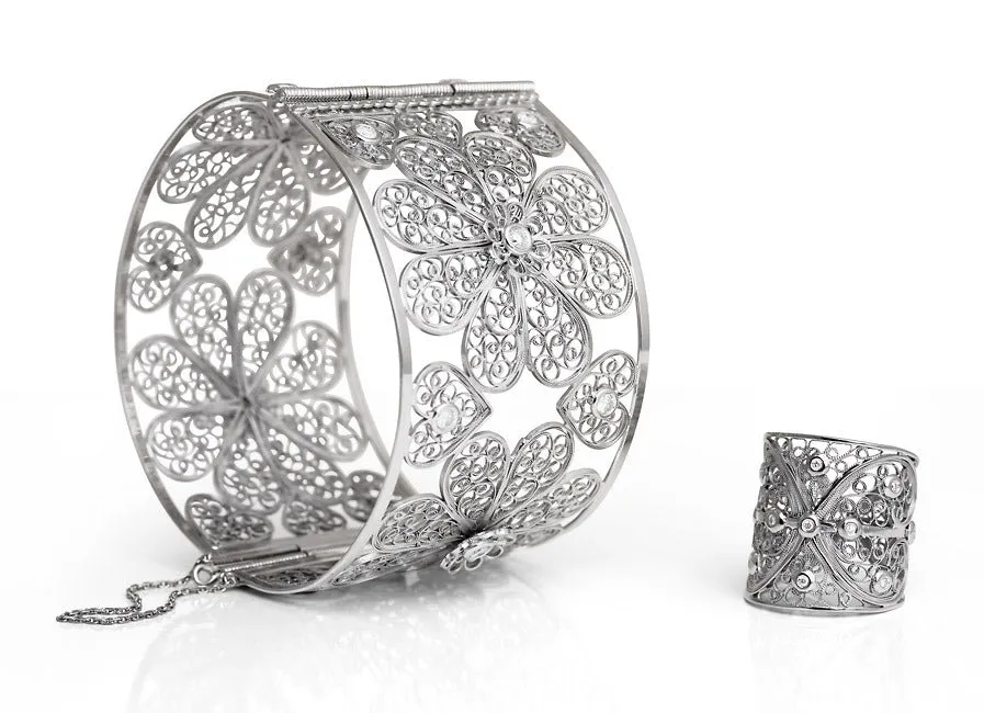 Bespoke Maureen Diamond Filigree Ring (Customisation)