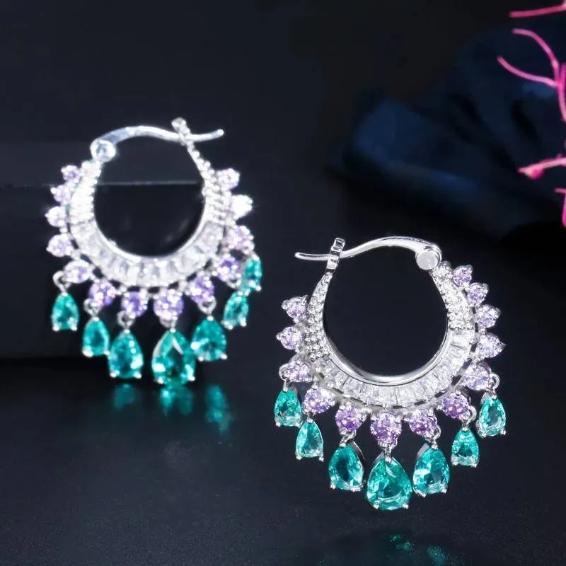 Blue and purple circle earrings/White circle earrings, vintage earrings, art deco earrings, glamour, 1920s, gatsby, flapper