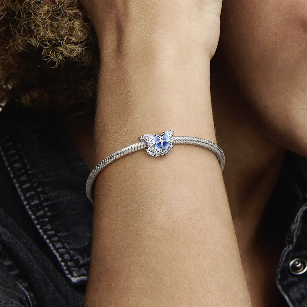 Blue Butterfly Sparkling Charm