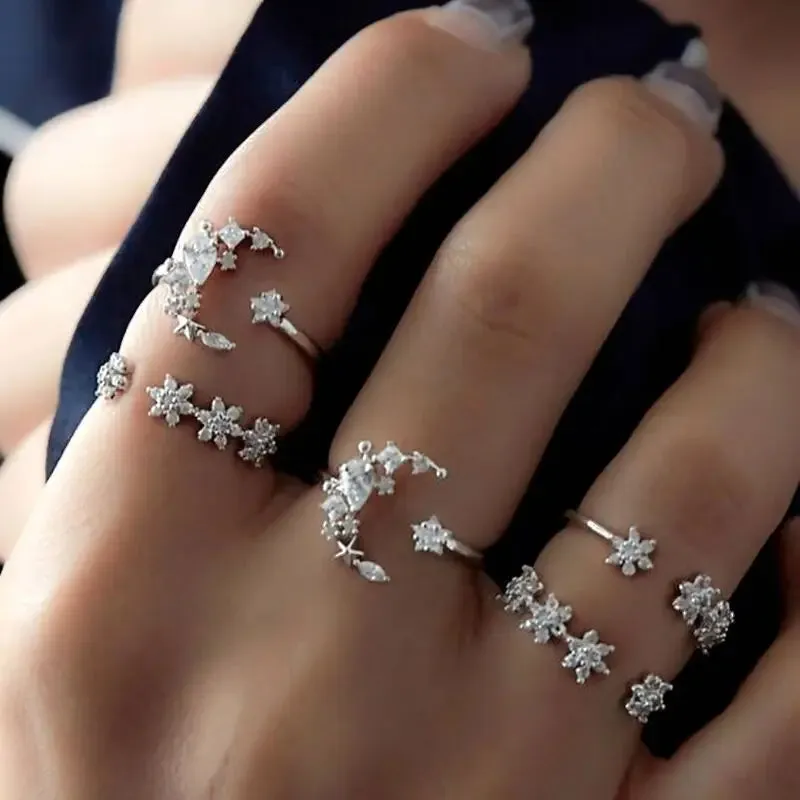 Bohemian Style Midi Ring Set