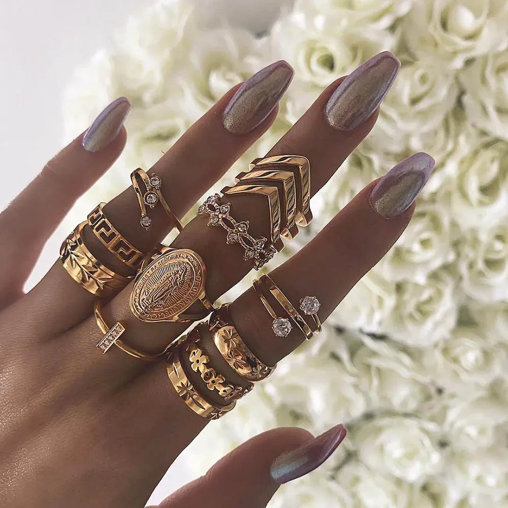 Bohemian Style Midi Ring Set