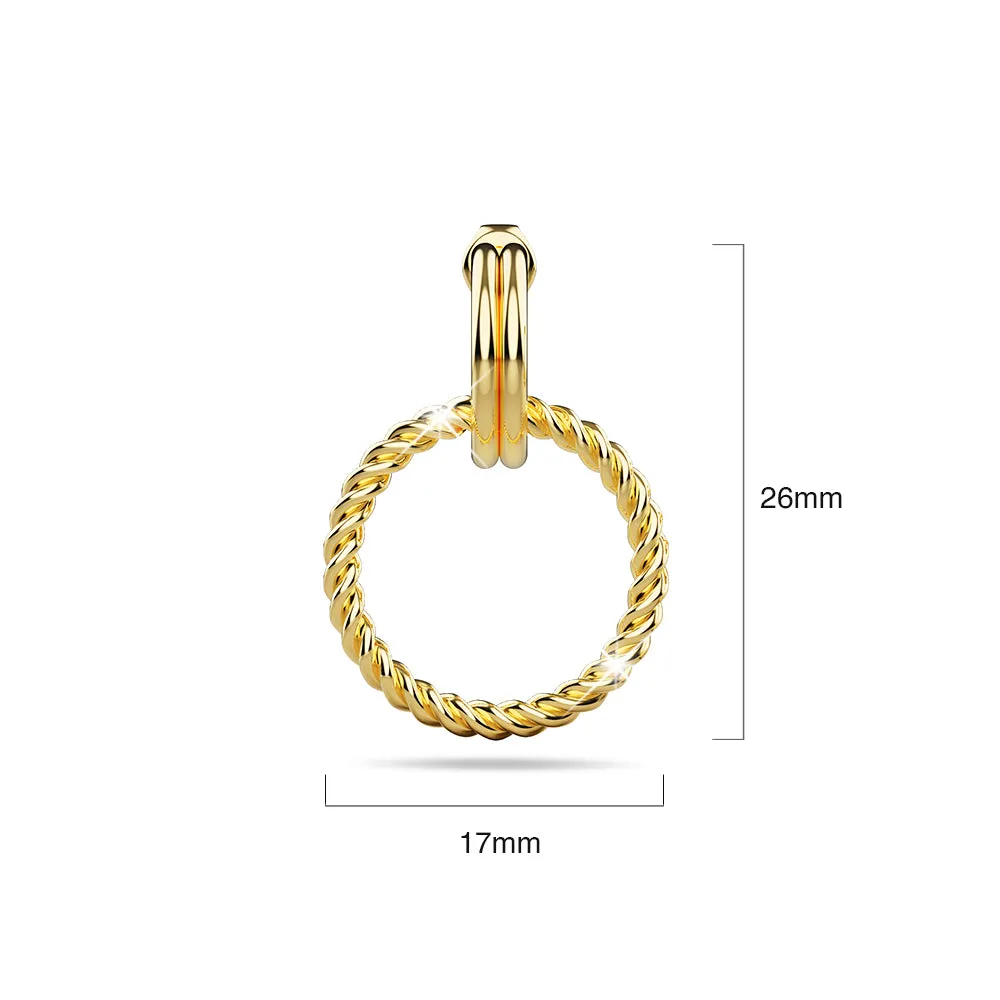Boxed 2 Pairs of Exquisite Round Shape Earrings Set