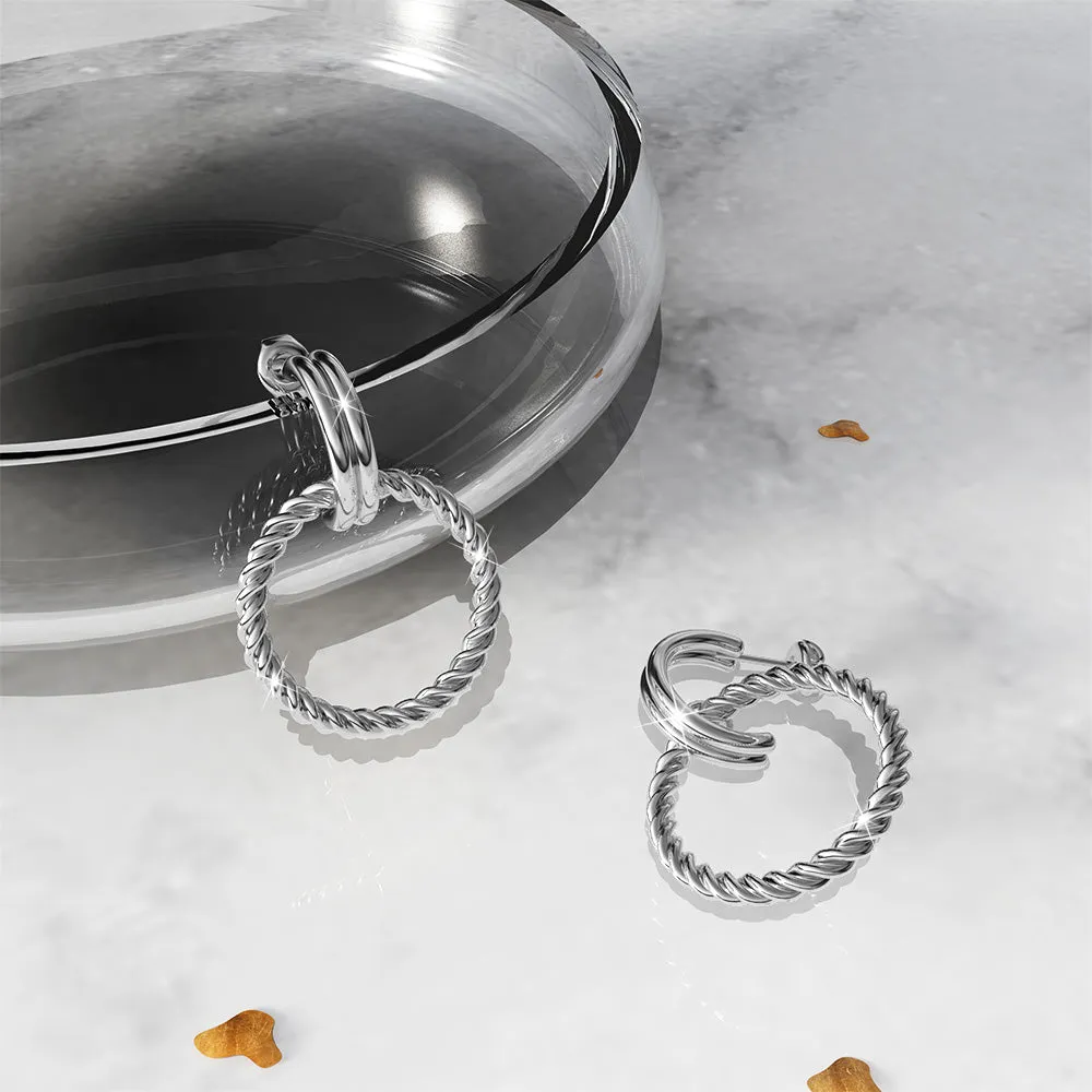 Boxed 2 Pairs of Exquisite Round Shape Earrings Set