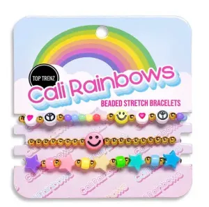 Cali Rainbow Bracelet | Love, Peace, Pink Smiley