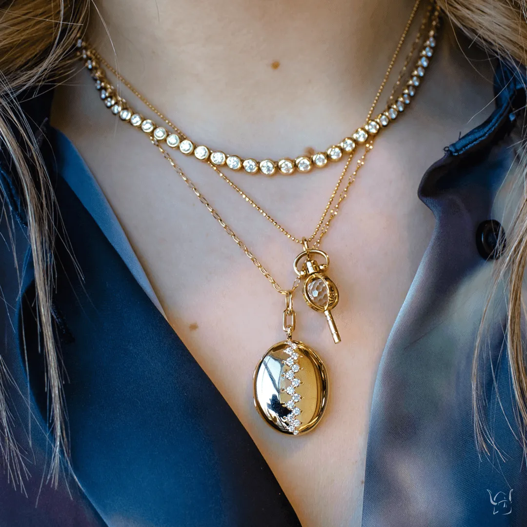 Catherine Staggered Diamond Locket