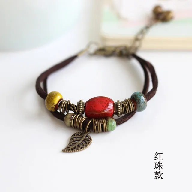 Ceramic Leather Bracelet & Bangles