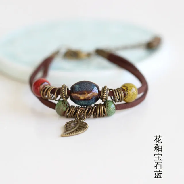 Ceramic Leather Bracelet & Bangles