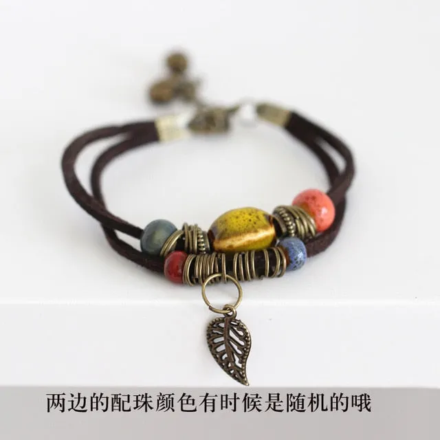 Ceramic Leather Bracelet & Bangles