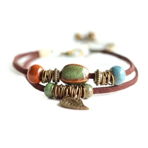 Ceramic Leather Bracelet & Bangles