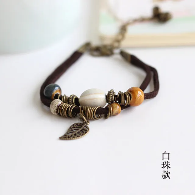 Ceramic Leather Bracelet & Bangles