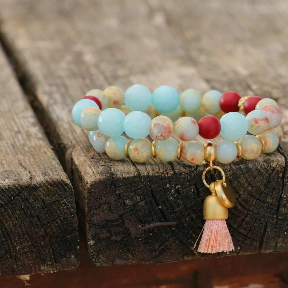 Charm Bracelets for Women,Bead Bracelets,Jade Bracelet,Gemstone Bracelets for Women,Stacking Bracelets,Tassel Bracelet,Handmade Bracelets