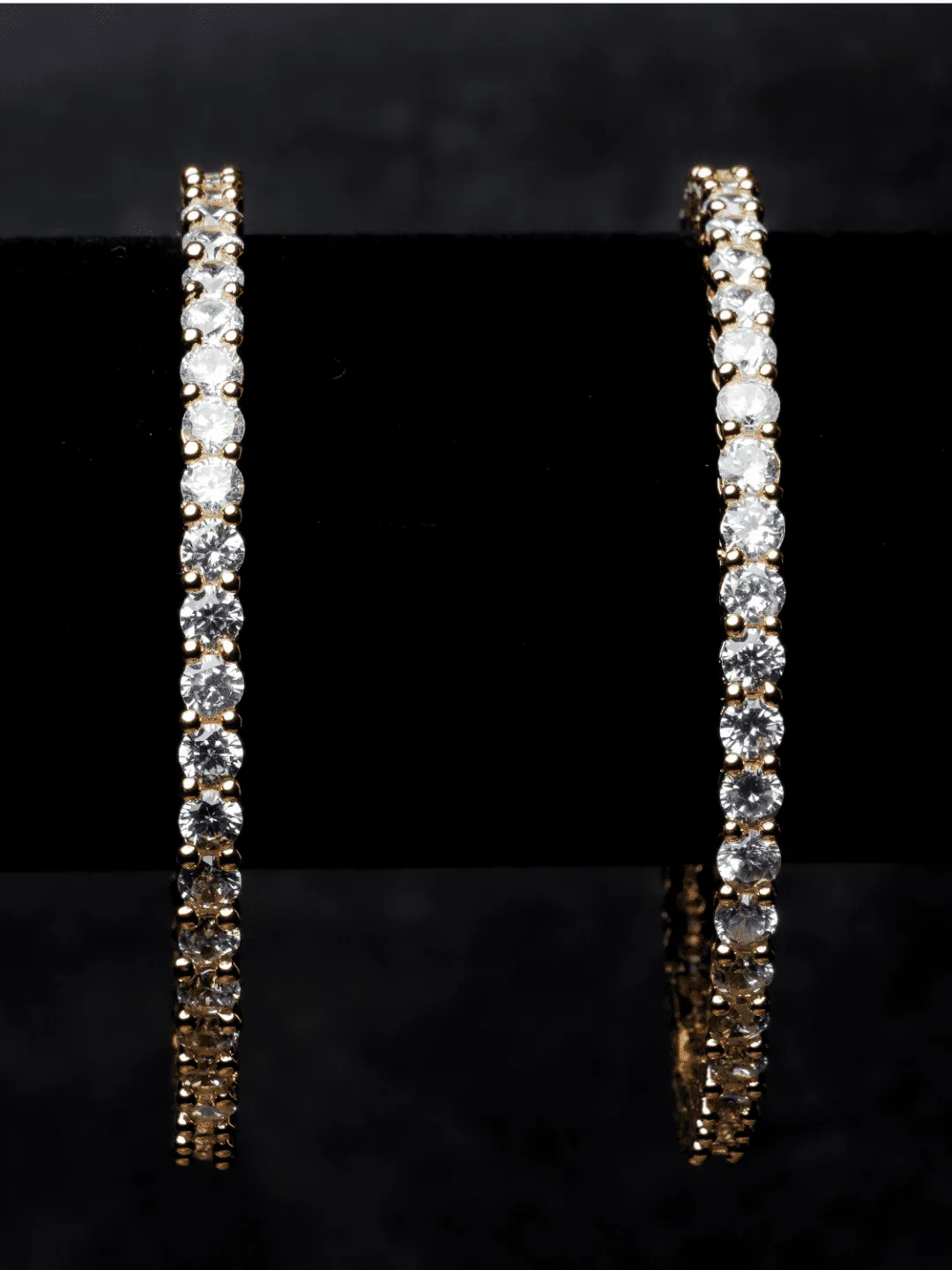 Chic American Diamond Bangle Pair