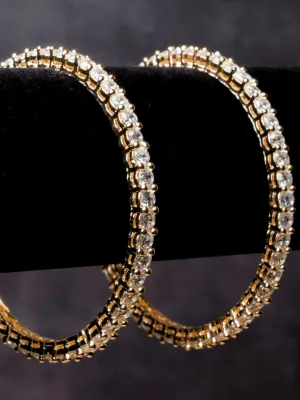 Chic American Diamond Bangle Pair