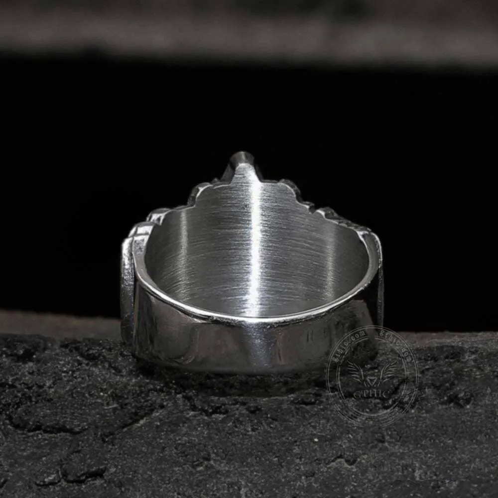 Classic Masonic Symbol Stainless Steel Freemason Ring