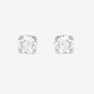Classic Sparkle - 8mm Earrings | 9ct White Gold