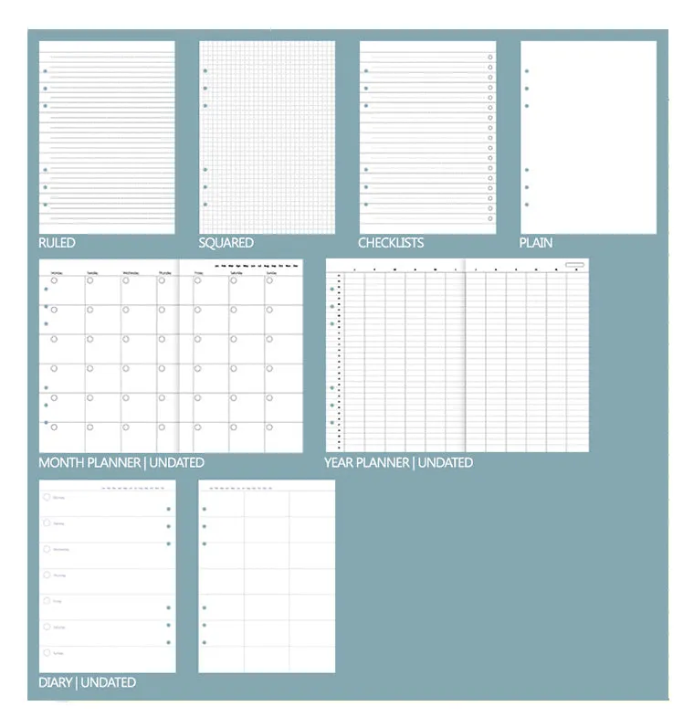 Clipbook Patterns A5 Organiser
