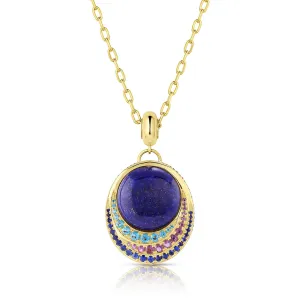 COLOR WAVE PENDANT NECKLACE - Lapis