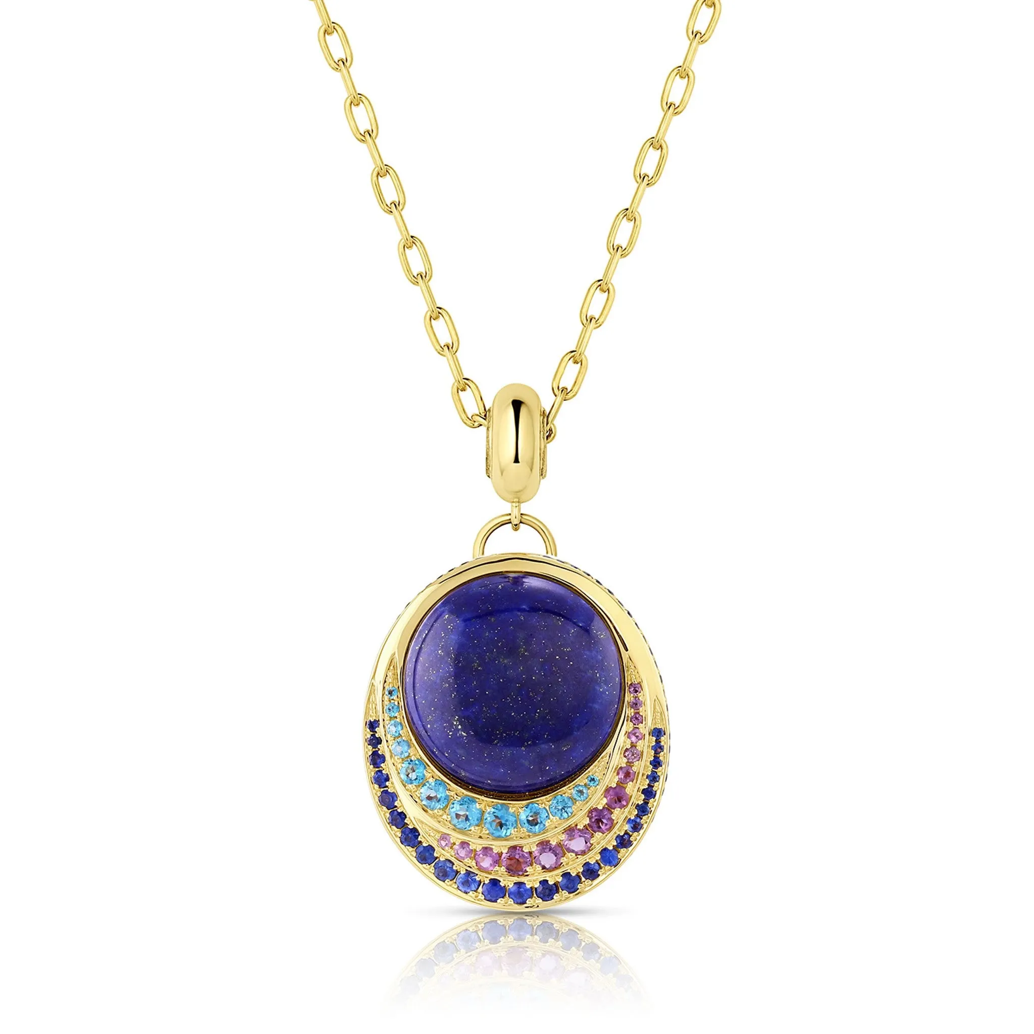 COLOR WAVE PENDANT NECKLACE - Lapis