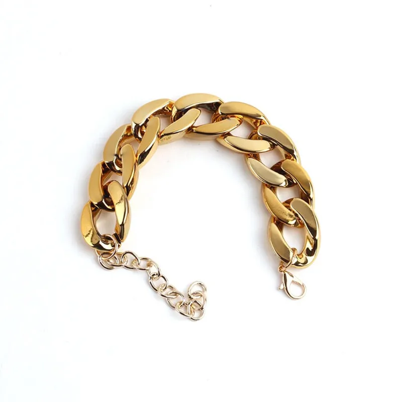 Colorful Acrylic Thick Chain Statement Bracelets