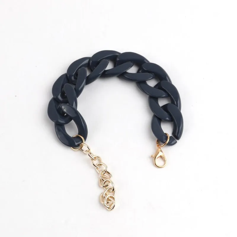 Colorful Acrylic Thick Chain Statement Bracelets