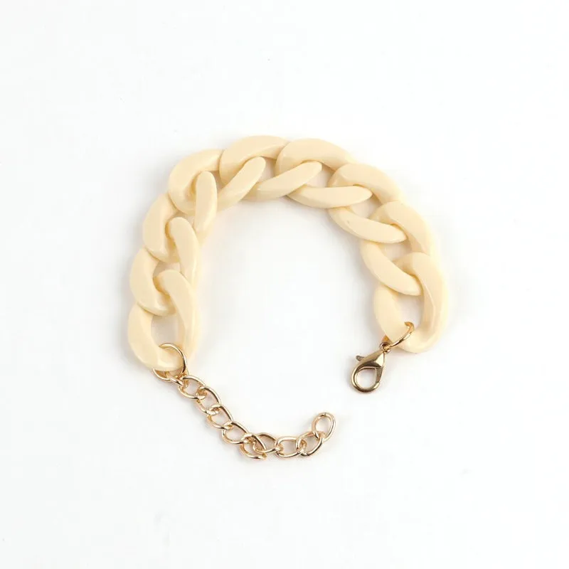 Colorful Acrylic Thick Chain Statement Bracelets