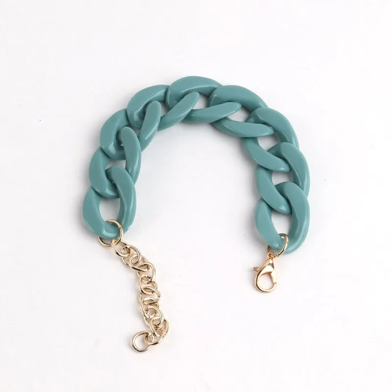 Colorful Acrylic Thick Chain Statement Bracelets