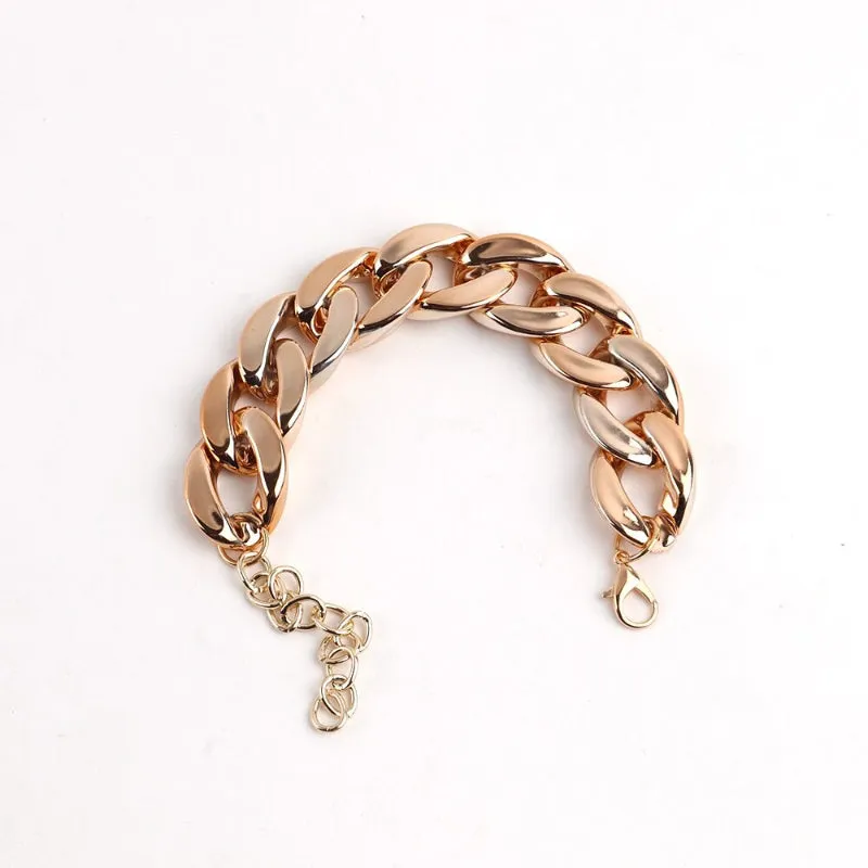 Colorful Acrylic Thick Chain Statement Bracelets