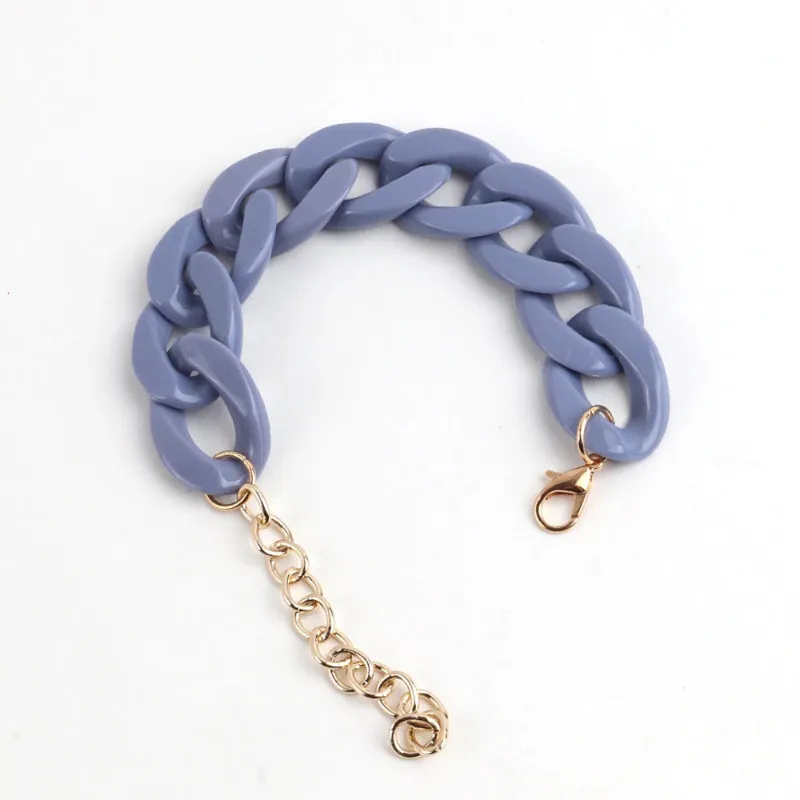 Colorful Acrylic Thick Chain Statement Bracelets