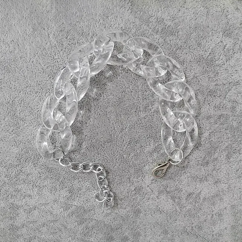 Colorful Acrylic Thick Chain Statement Bracelets