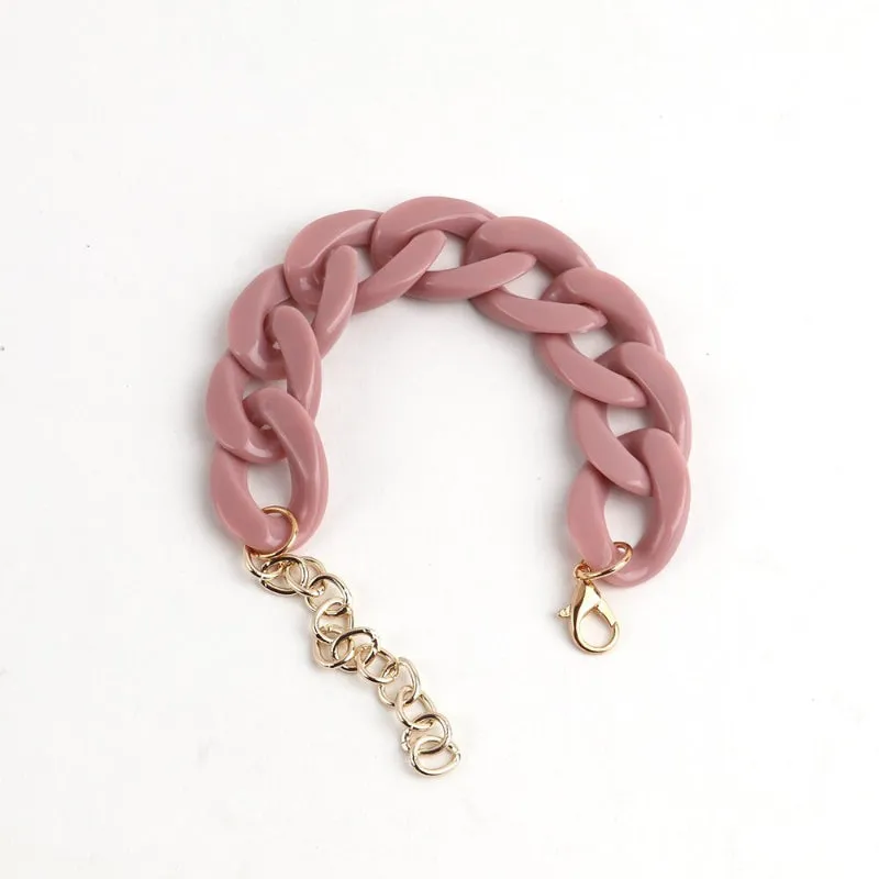 Colorful Acrylic Thick Chain Statement Bracelets