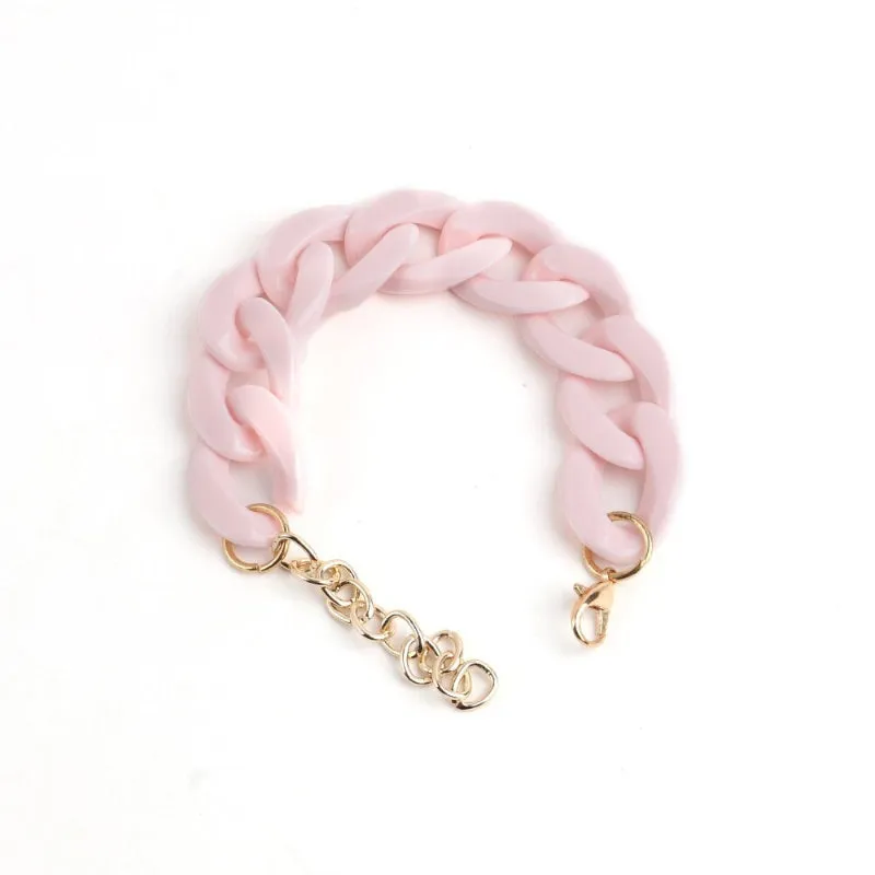 Colorful Acrylic Thick Chain Statement Bracelets