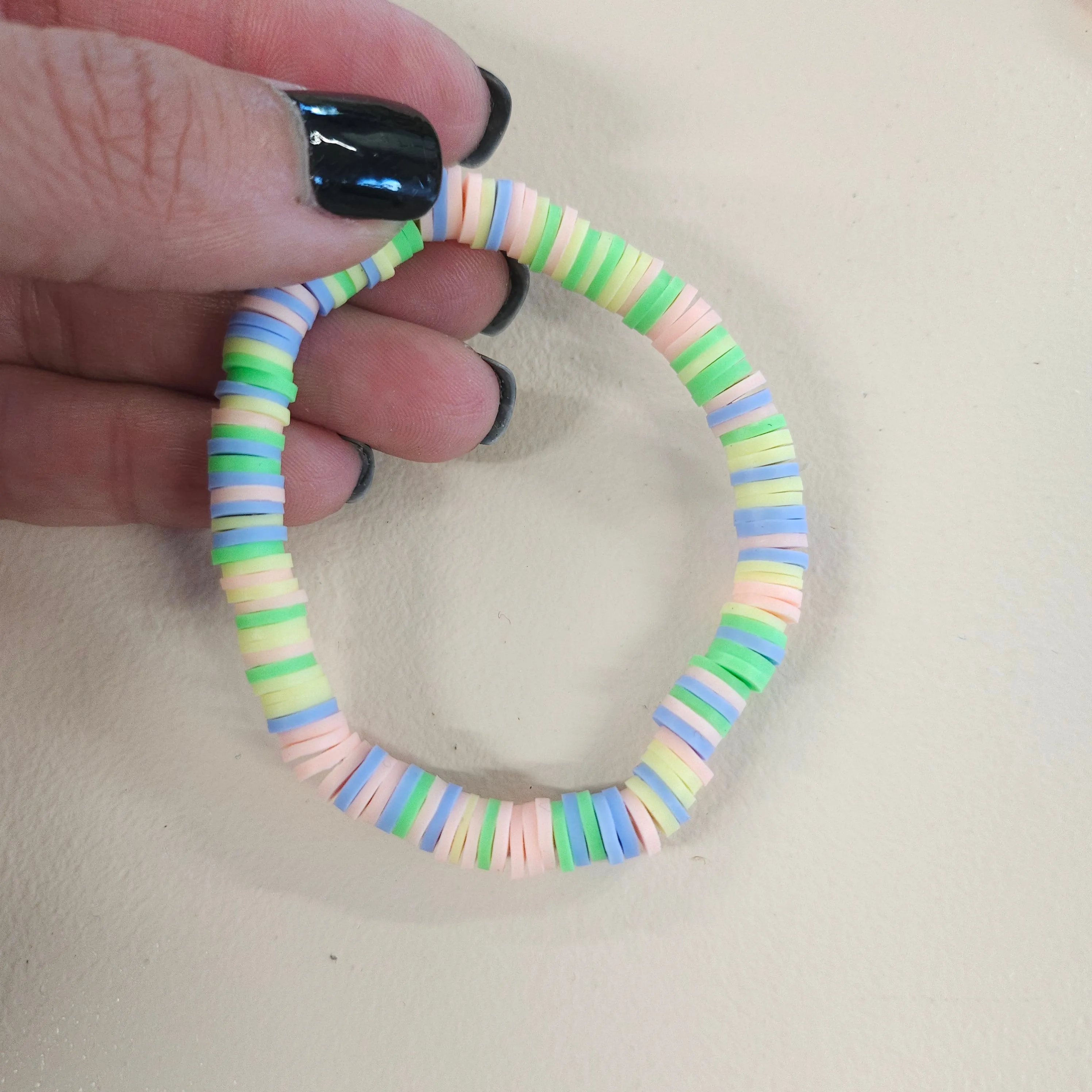 Colorful Clay Bead Bracelets