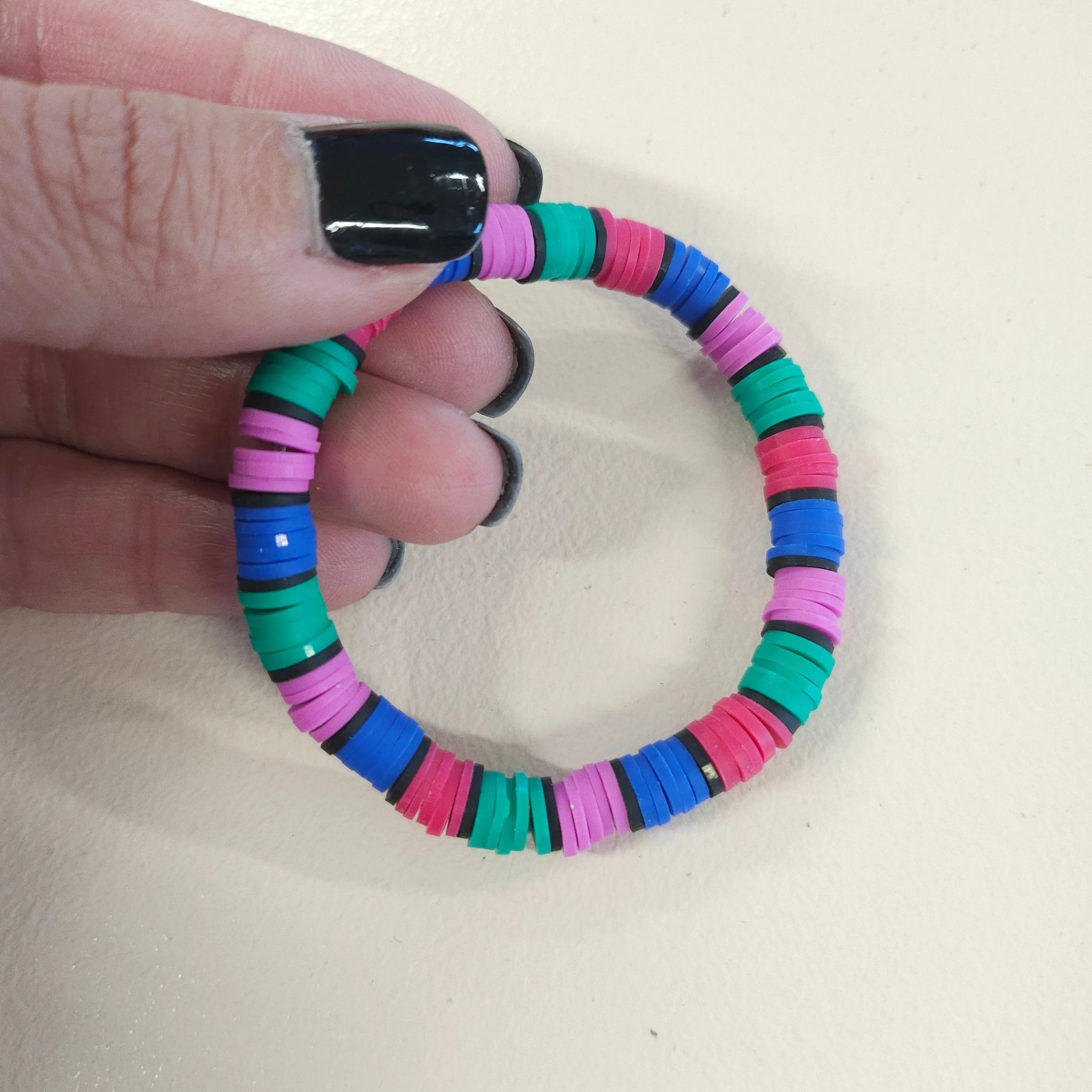 Colorful Clay Bead Bracelets