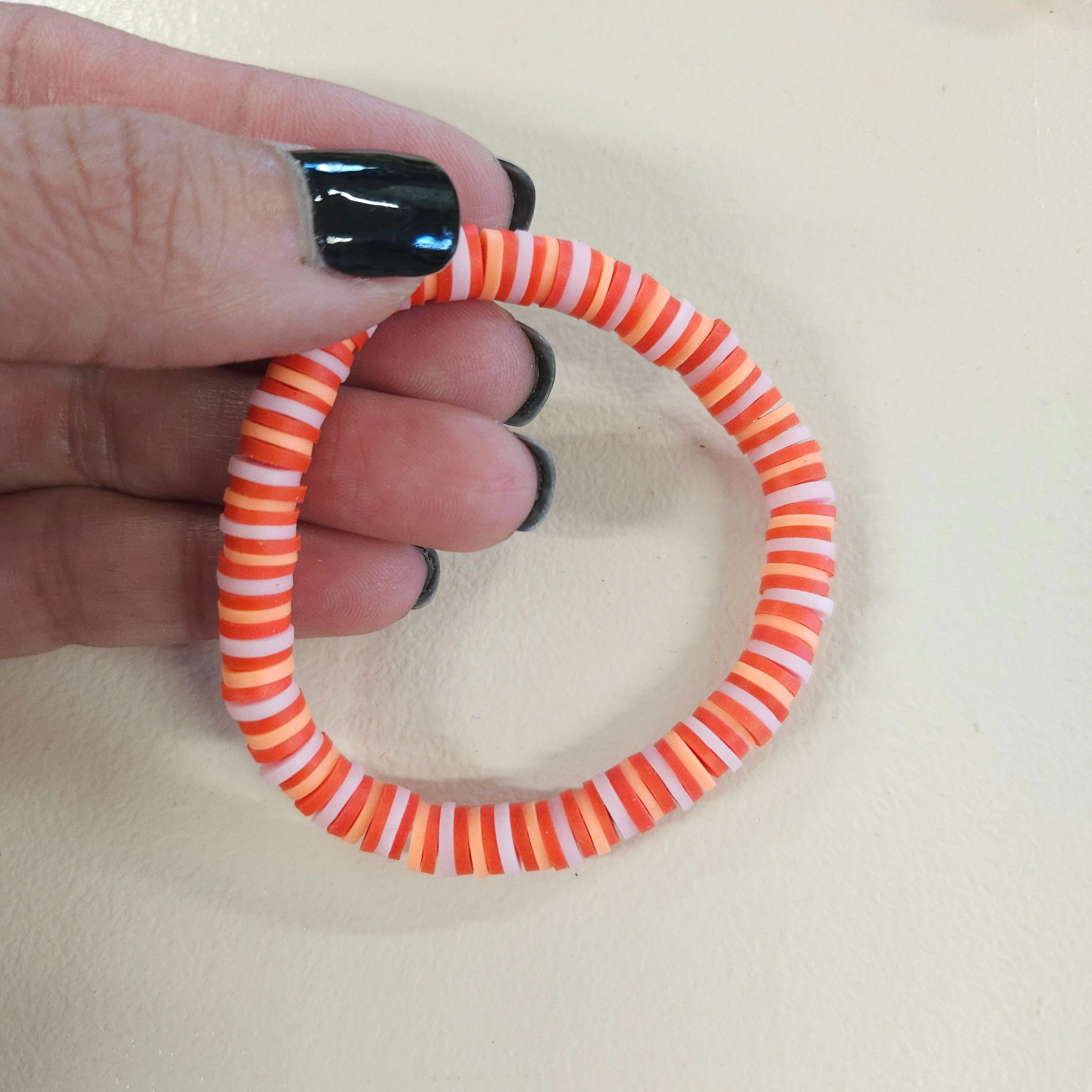 Colorful Clay Bead Bracelets