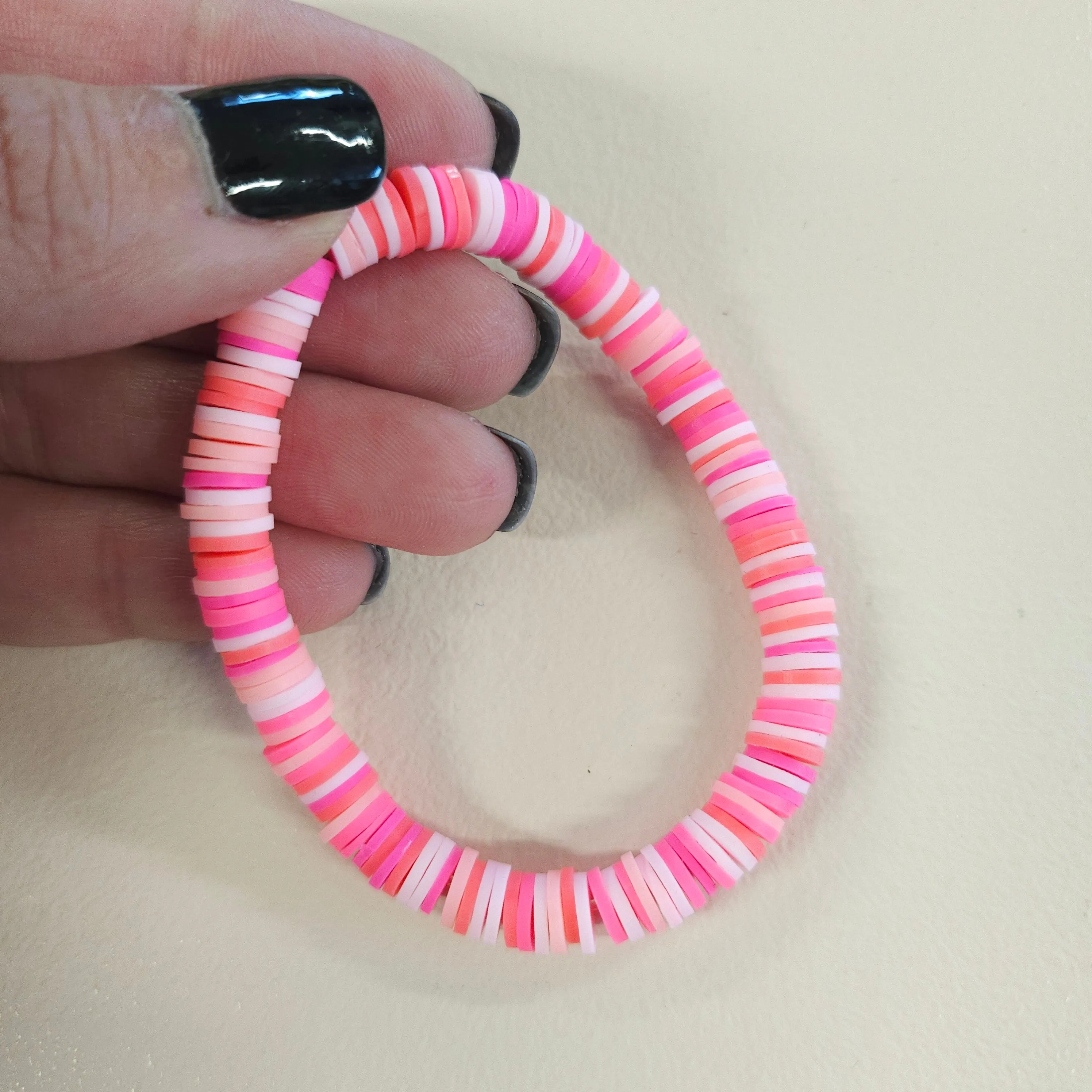Colorful Clay Bead Bracelets