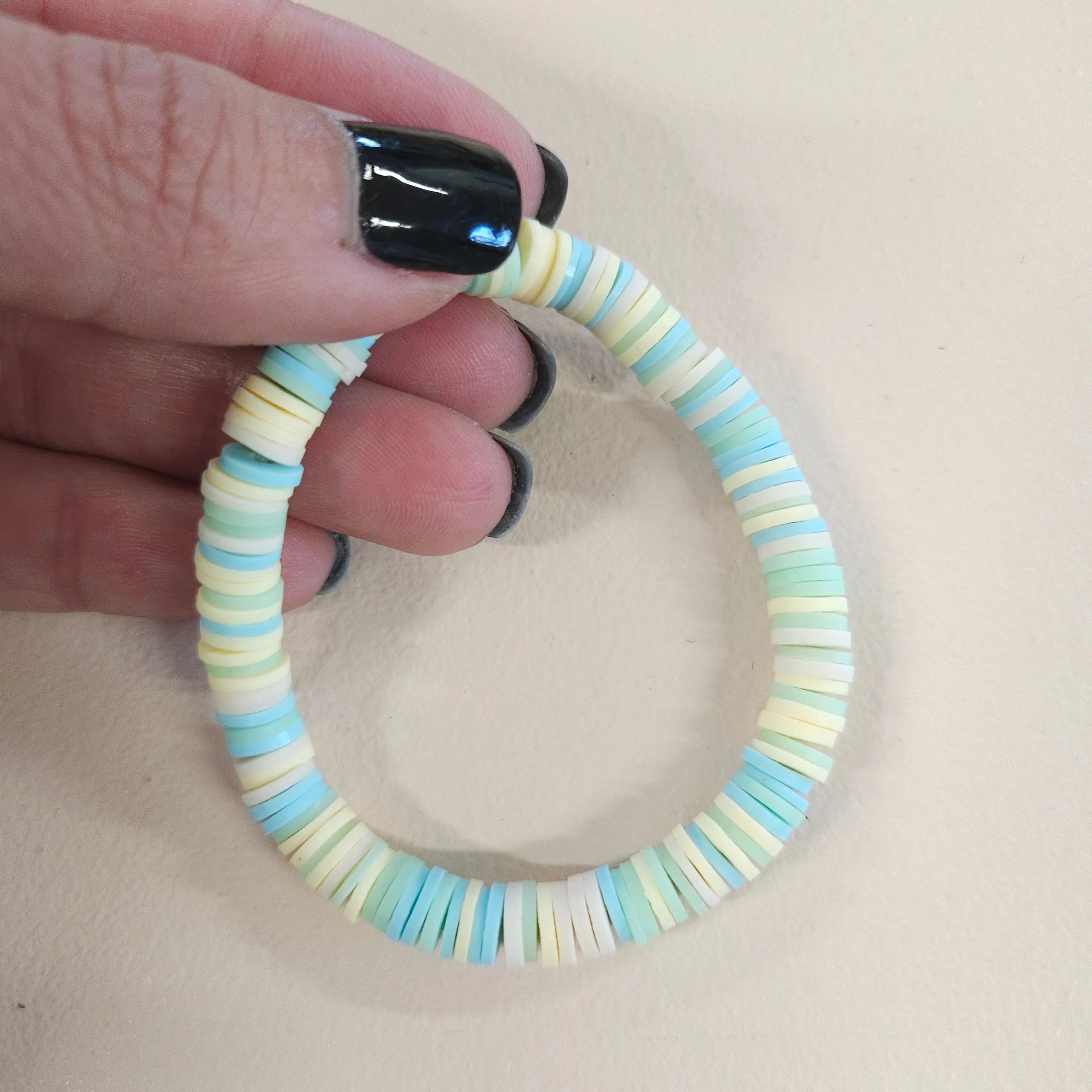 Colorful Clay Bead Bracelets