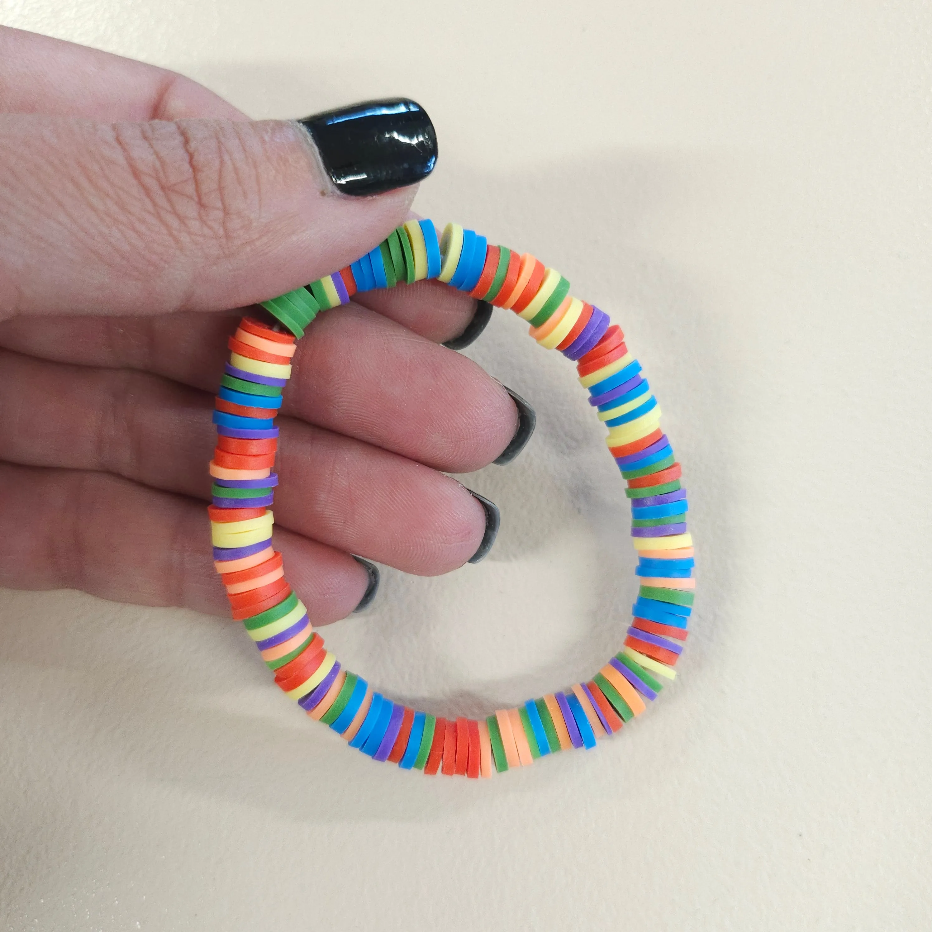 Colorful Clay Bead Bracelets