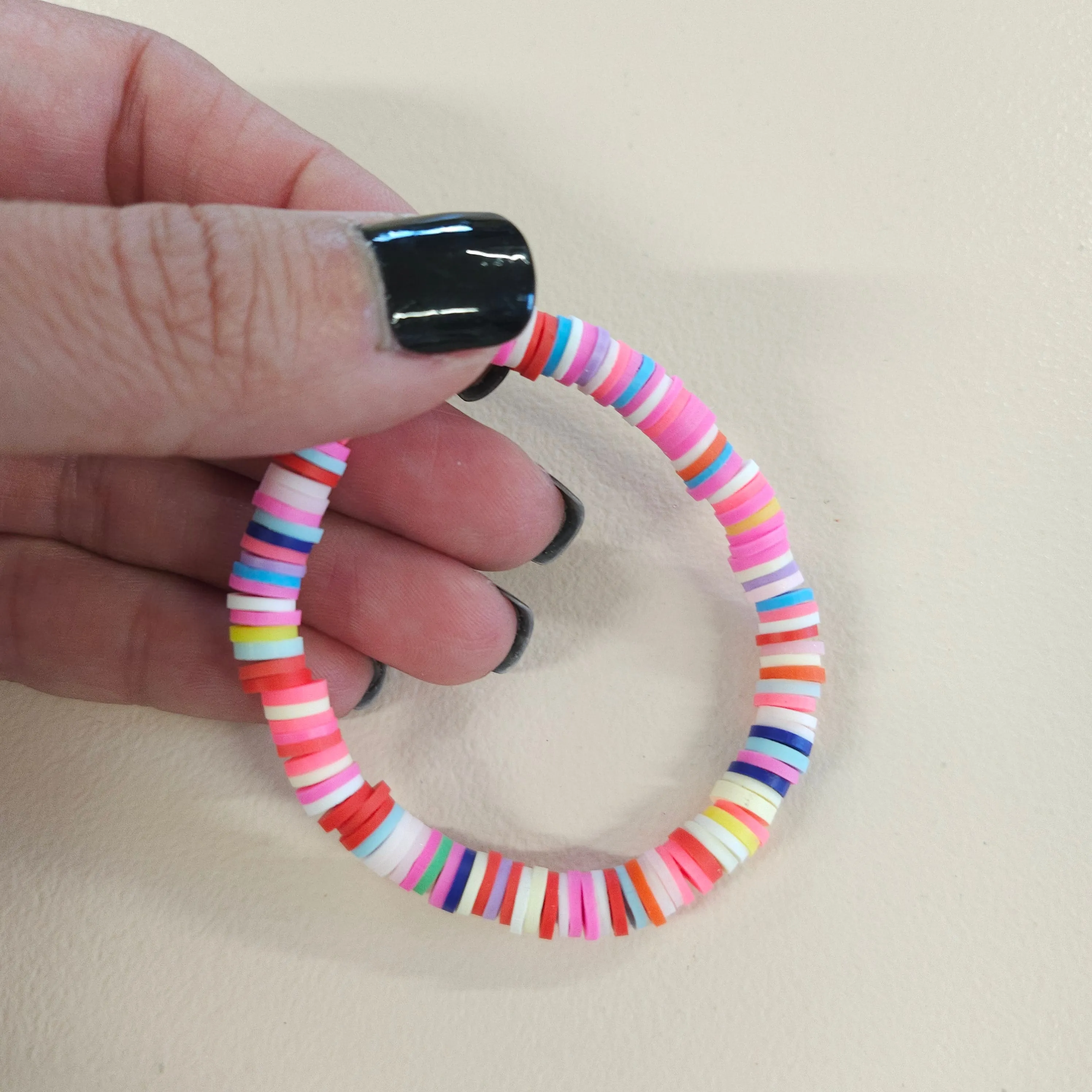 Colorful Clay Bead Bracelets