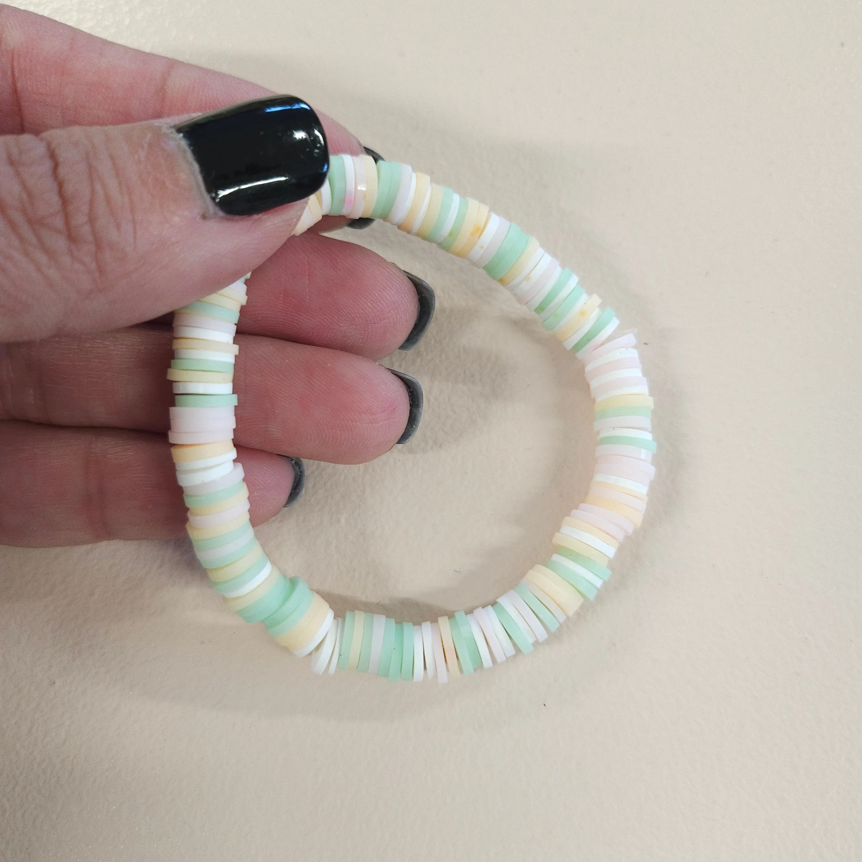 Colorful Clay Bead Bracelets