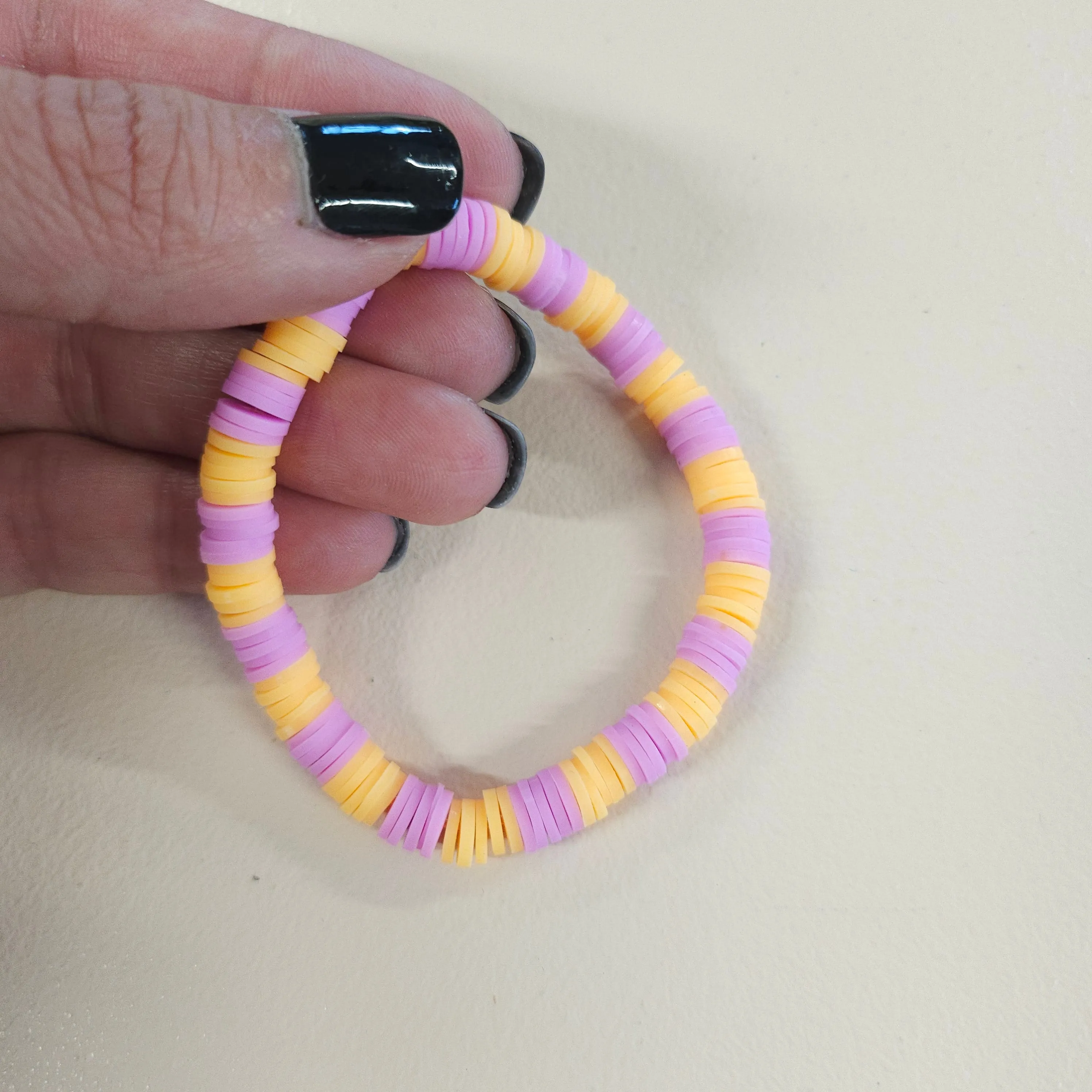 Colorful Clay Bead Bracelets