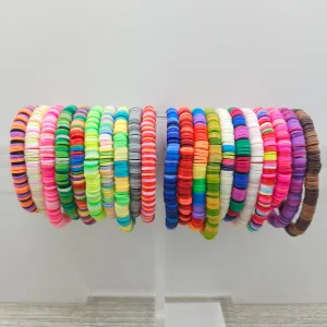 Colorful Clay Bead Bracelets
