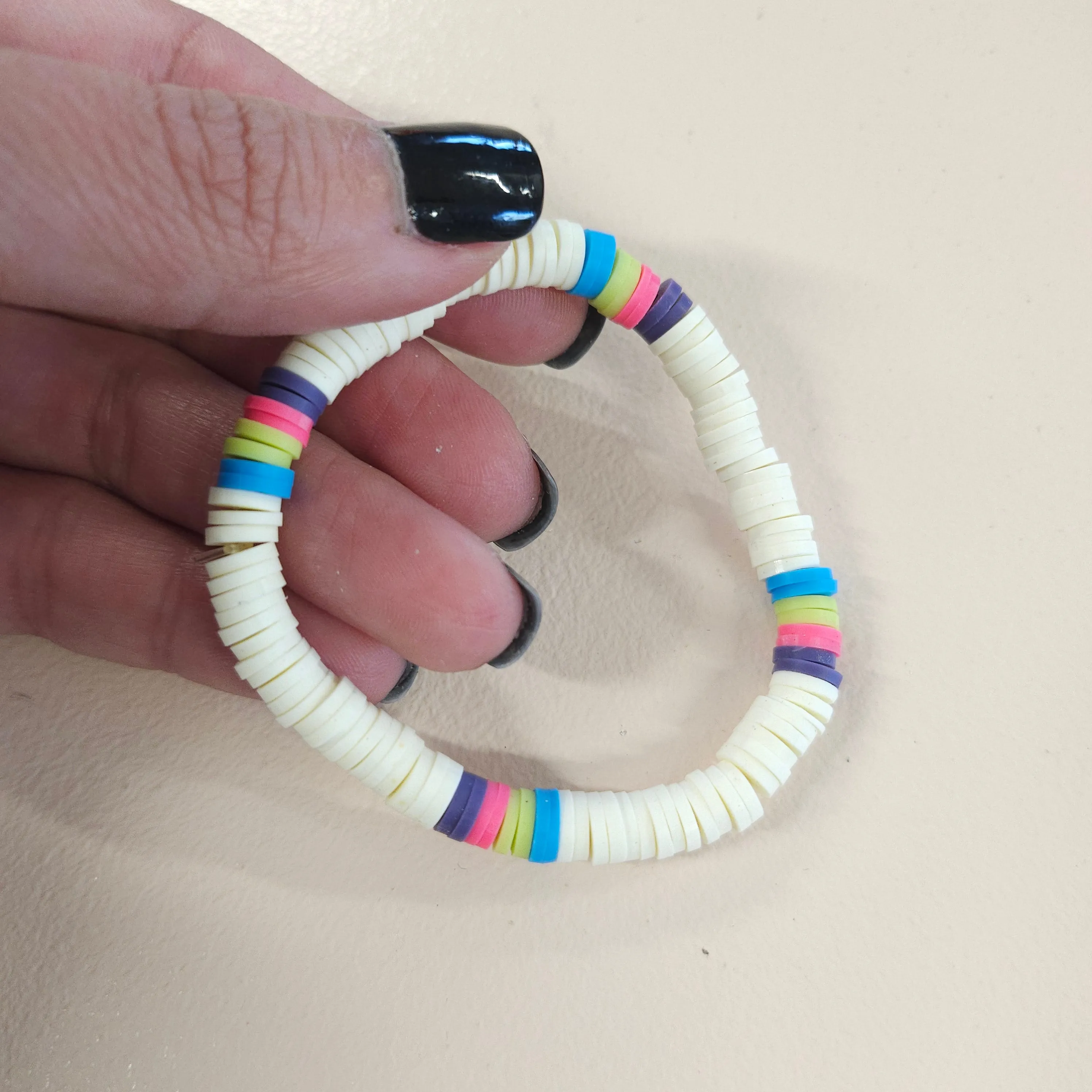 Colorful Clay Bead Bracelets