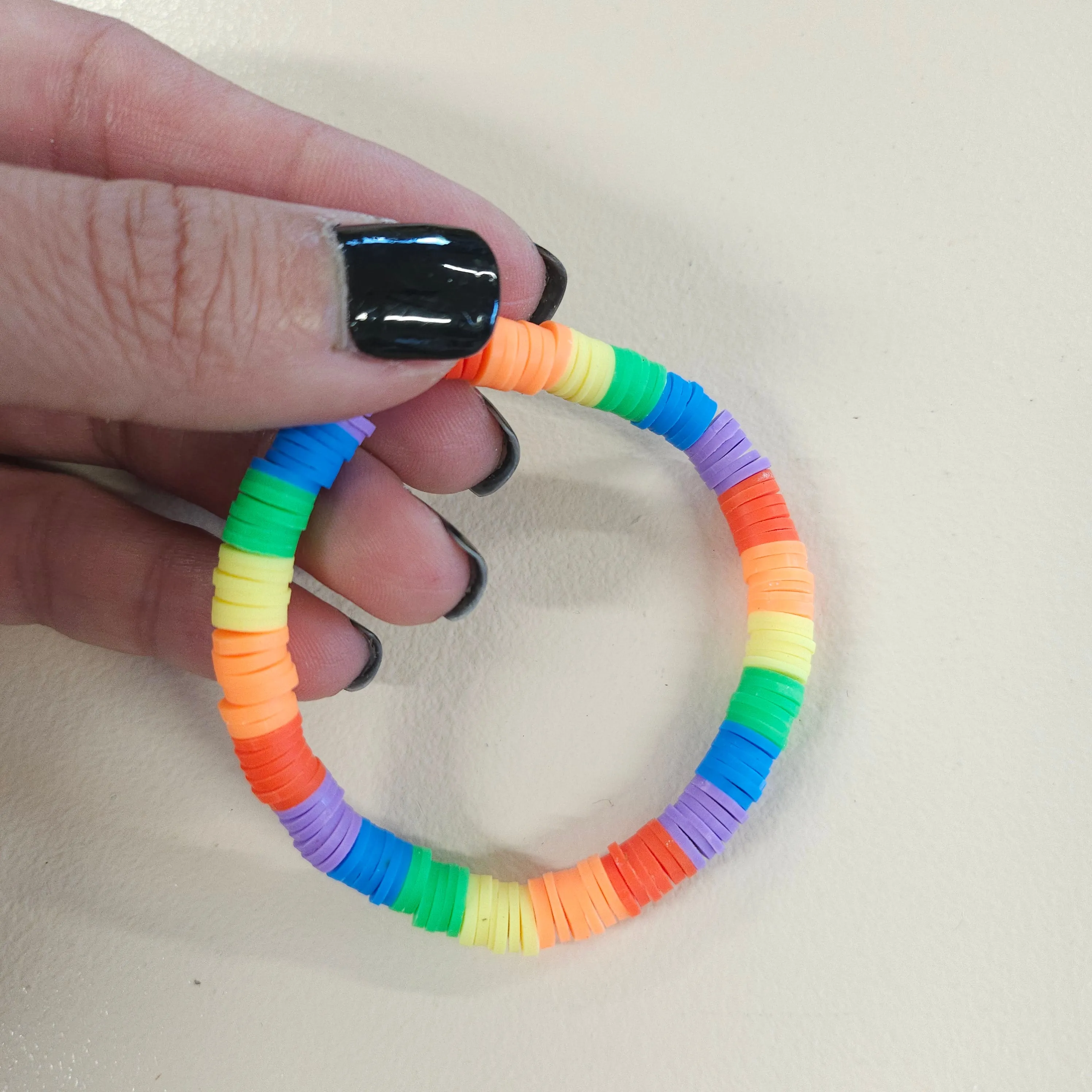 Colorful Clay Bead Bracelets
