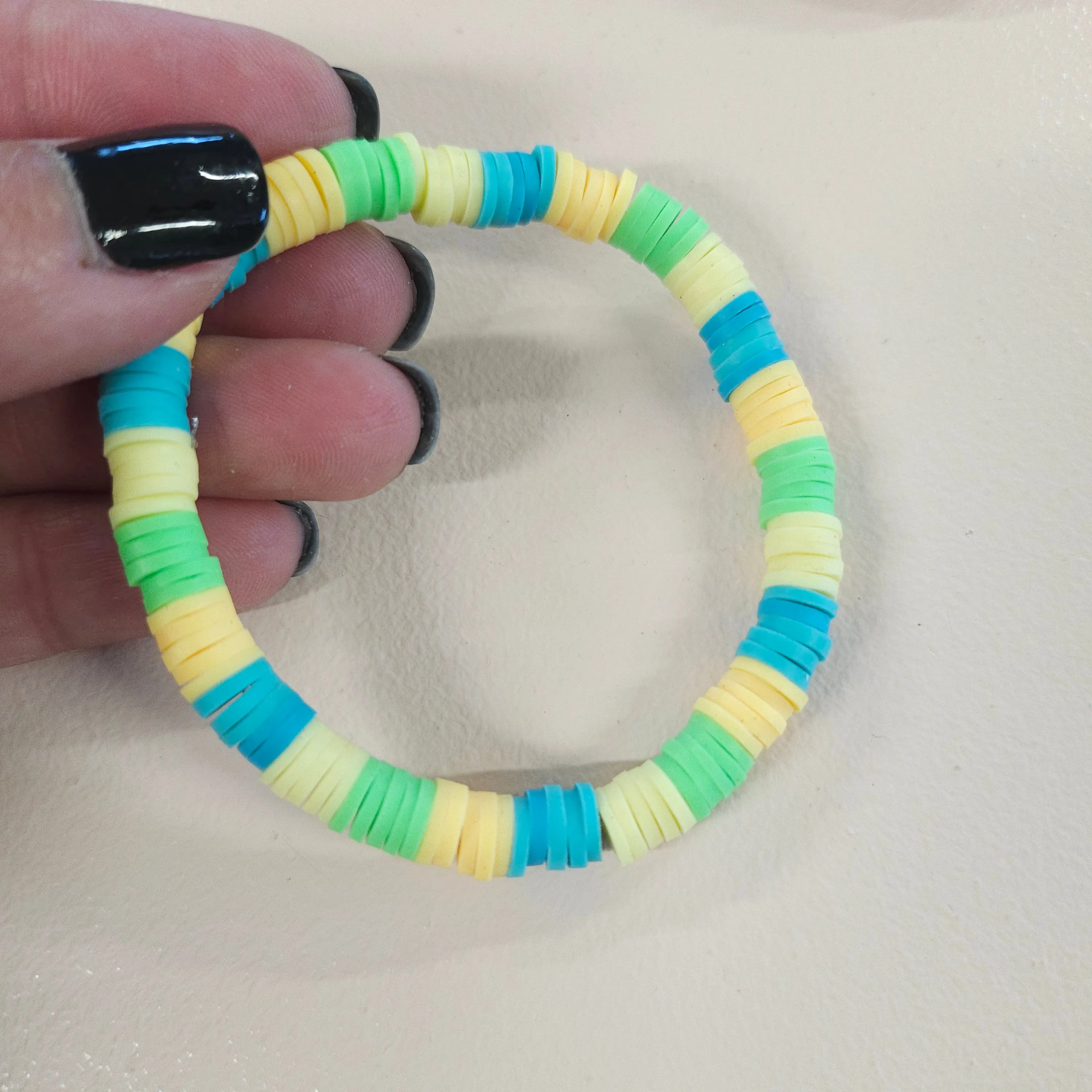 Colorful Clay Bead Bracelets