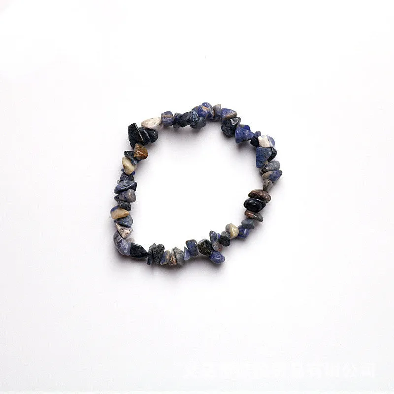 Colorful gravel chakra bracelet