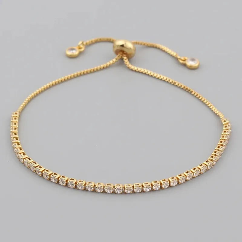 Colorful Rainbow Zircon CZ Tennis Chain Bracelet