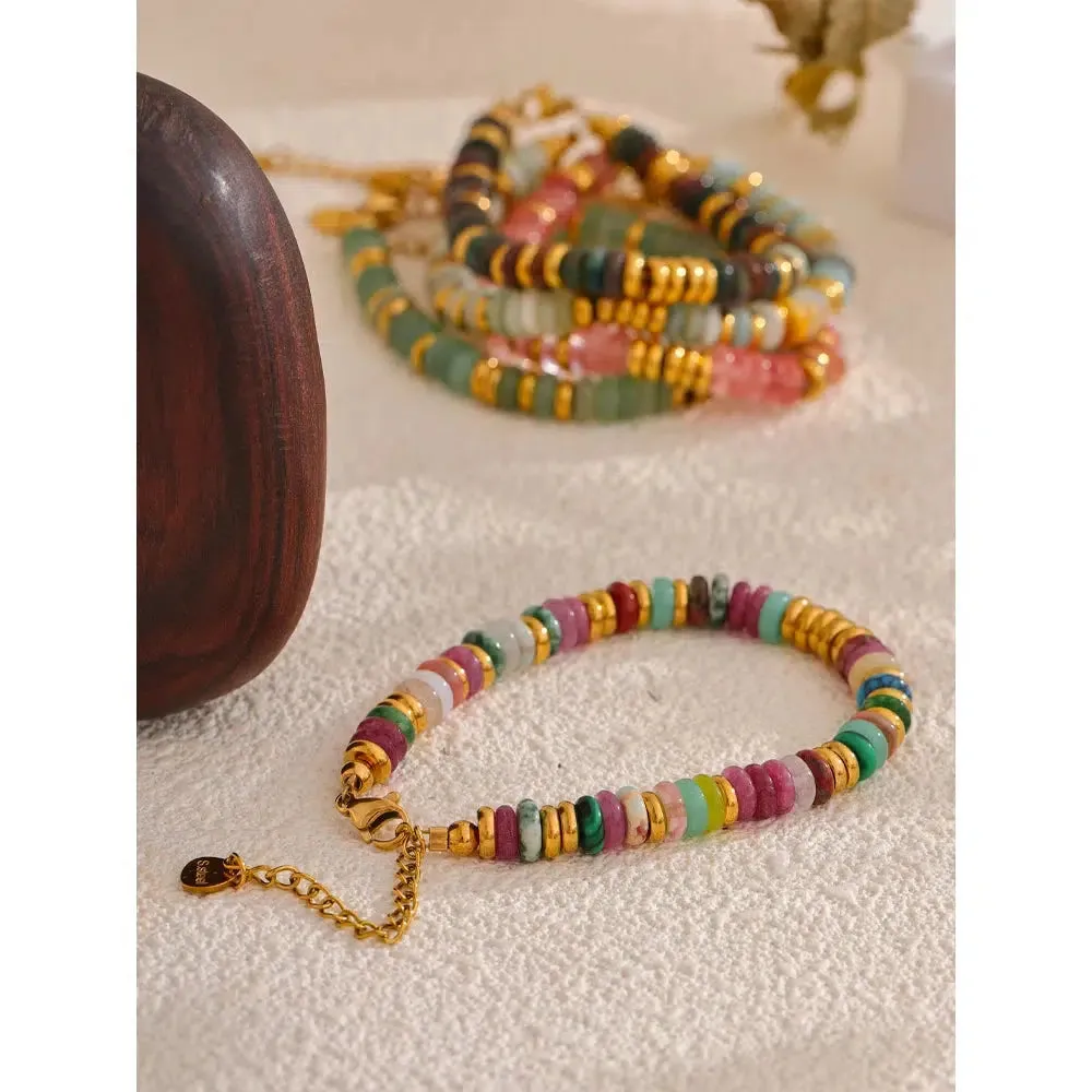 Colorful Stone Beads Bracelet