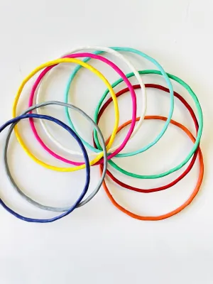Colorful Thin Matte Bangle Bracelet Set (9 BANGLE COLORS!!!)