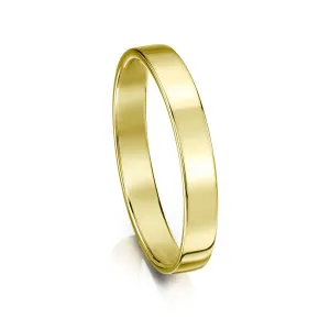 Contemporary 3mm Wedding Ring in 18ct Yellow Gold