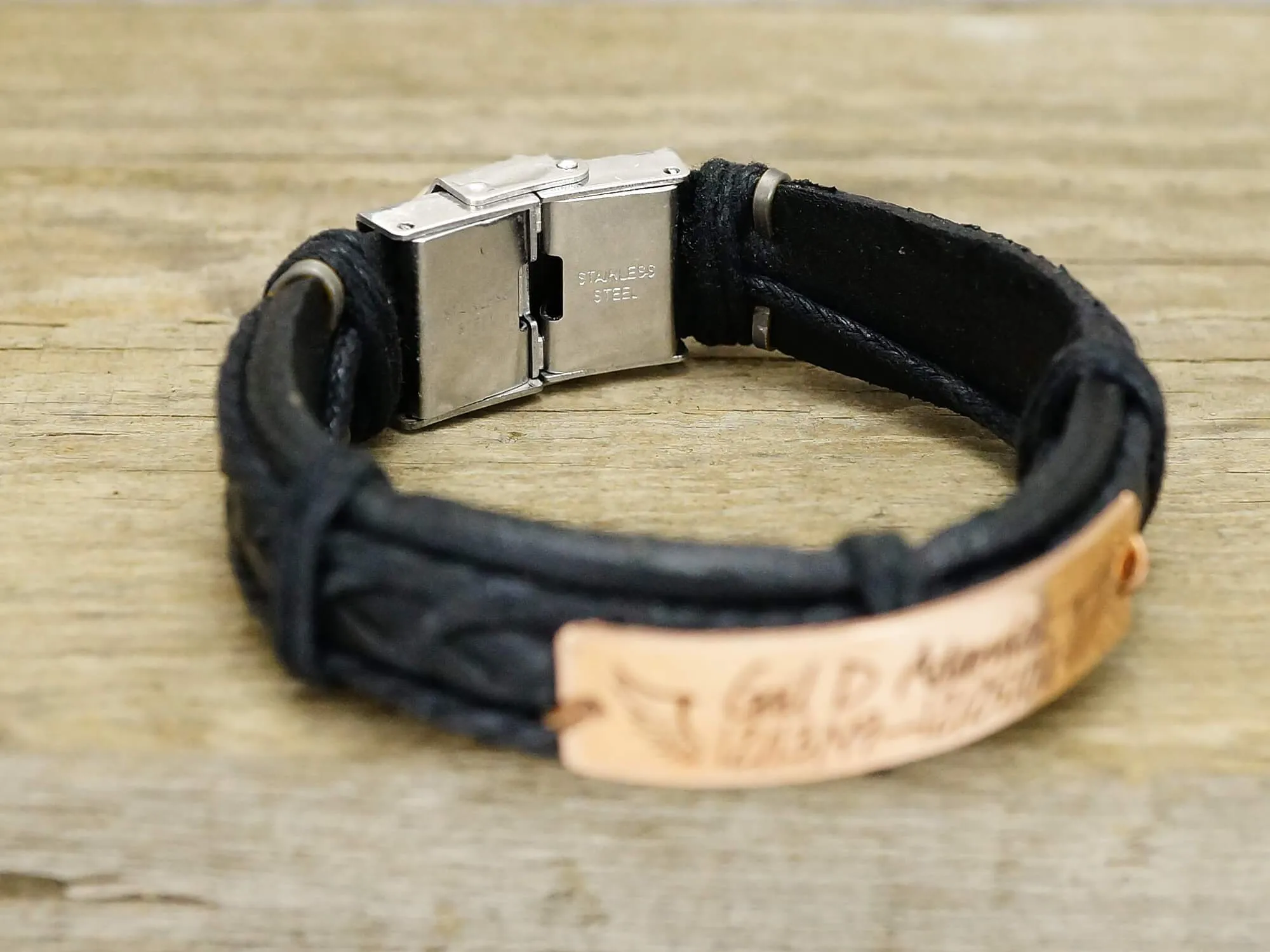 Coordinates Couple Bracelets, Customized Matching Leather Bracelets